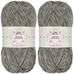 image:imageJubileeYarn Divine Treasures Yarn  50gSkein Fine Cotton Acrylic Blend  Crystal Skull  2 Skeins03 Helm of Darkness