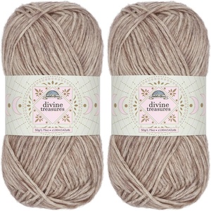 image:imageJubileeYarn Divine Treasures Yarn  50gSkein Fine Cotton Acrylic Blend  Crystal Skull  2 Skeins04 Houyis Bow