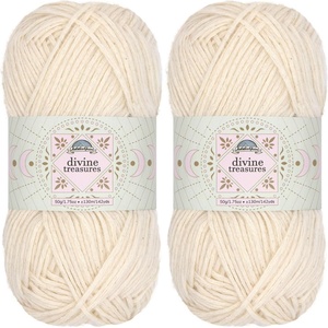 image:imageJubileeYarn Divine Treasures Yarn  50gSkein Fine Cotton Acrylic Blend  Crystal Skull  2 Skeins21 Baba Yagas Mortar  Pestle