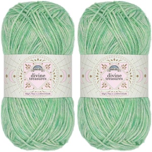 image:imageJubileeYarn Divine Treasures Yarn  50gSkein Fine Cotton Acrylic Blend  Crystal Skull  2 Skeins26 Mermaid Tears