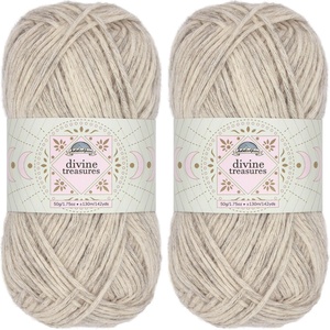 image:imageJubileeYarn Divine Treasures Yarn  50gSkein Fine Cotton Acrylic Blend  Crystal Skull  2 Skeins31 Selkies Skin