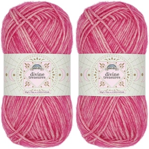 image:imageJubileeYarn Divine Treasures Yarn  50gSkein Fine Cotton Acrylic Blend  Crystal Skull  2 Skeins36 Jeweled Branch of Hrai