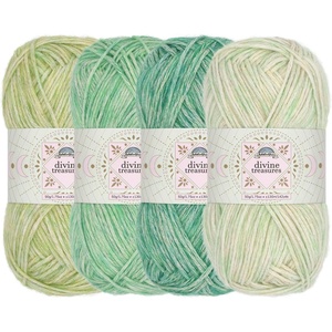 image:imageJubileeYarn Divine Treasures Yarn  50gSkein Fine Cotton Acrylic Blend  Crystal Skull  2 SkeinsShades of Green