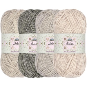 image:imageJubileeYarn Divine Treasures Yarn  50gSkein Fine Cotton Acrylic Blend  Crystal Skull  2 SkeinsShades of Grey