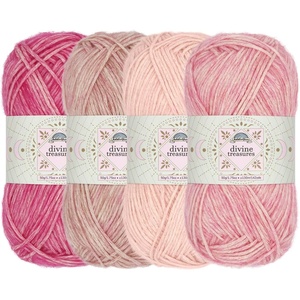 image:imageJubileeYarn Divine Treasures Yarn  50gSkein Fine Cotton Acrylic Blend  Crystal Skull  2 SkeinsShades of Pink