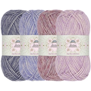 image:imageJubileeYarn Divine Treasures Yarn  50gSkein Fine Cotton Acrylic Blend  Crystal Skull  2 SkeinsShades of Purple