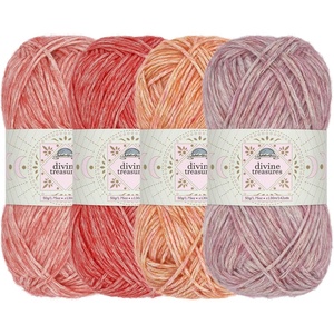 image:imageJubileeYarn Divine Treasures Yarn  50gSkein Fine Cotton Acrylic Blend  Crystal Skull  2 SkeinsShades of Red