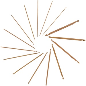 image:imageJubileeYarn Double Ended Bamboo Tunisian Crochet Hooks Set  Carbonized Brown  15 SizesCarbonized Brown