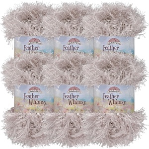 image:imageJubileeYarn Feather Whimsy Eyelash Yarn  50gSkein Fine Polyester Fur  Dark Purple  6 Skeins10 Old Lace