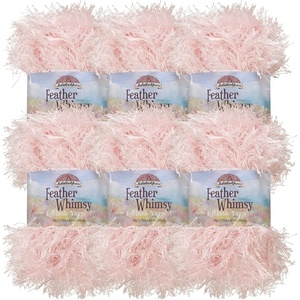 image:imageJubileeYarn Feather Whimsy Eyelash Yarn  50gSkein Fine Polyester Fur  Dark Purple  6 Skeins24 Pink