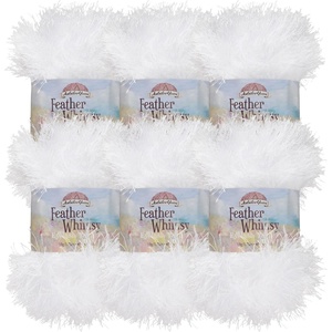image:imageJubileeYarn Feather Whimsy Eyelash Yarn  50gSkein Fine Polyester Fur  Dark Purple  6 Skeins29 Sparkle White