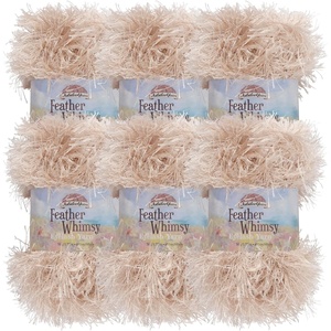 image:imageJubileeYarn Feather Whimsy Eyelash Yarn  50gSkein Fine Polyester Fur  Dark Purple  6 Skeins31 Sand
