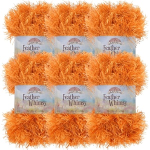 image:imageJubileeYarn Feather Whimsy Eyelash Yarn  50gSkein Fine Polyester Fur  Dark Purple  6 Skeins35 Burnt Orange
