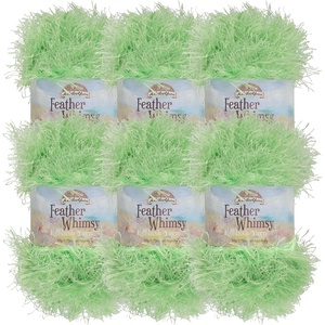 image:imageJubileeYarn Feather Whimsy Eyelash Yarn  50gSkein Fine Polyester Fur  Dark Purple  6 Skeins39 Seafoam