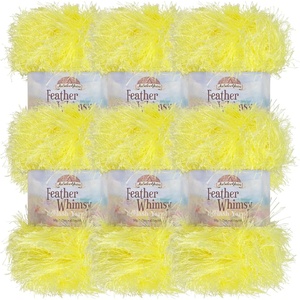image:imageJubileeYarn Feather Whimsy Eyelash Yarn  50gSkein Fine Polyester Fur  Dark Purple  6 Skeins44 Golden Apple