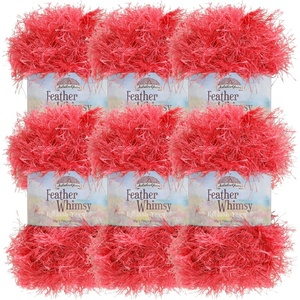 image:imageJubileeYarn Feather Whimsy Eyelash Yarn  50gSkein Fine Polyester Fur  Dark Purple  6 Skeins45 Wine Red
