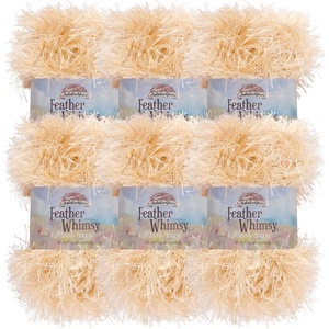 image:imageJubileeYarn Feather Whimsy Eyelash Yarn  50gSkein Fine Polyester Fur  Dark Purple  6 Skeins46 Persimmon