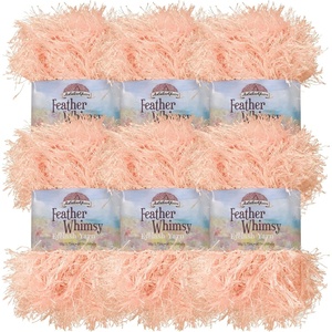 image:imageJubileeYarn Feather Whimsy Eyelash Yarn  50gSkein Fine Polyester Fur  Dark Purple  6 Skeins47 Papaya
