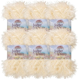 image:imageJubileeYarn Feather Whimsy Eyelash Yarn  50gSkein Fine Polyester Fur  Dark Purple  6 Skeins48 Clementine