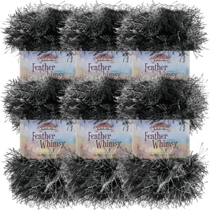 image:imageJubileeYarn Feather Whimsy Eyelash Yarn  50gSkein Fine Polyester Fur  Peacock  6 Skeins09 Starry Night