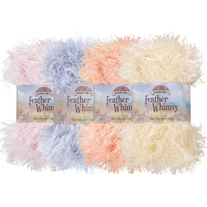 image:imageJubileeYarn Feather Whimsy Eyelash Yarn  50gSkein Fine Polyester Fur  Peacock  6 SkeinsShades of Pastel