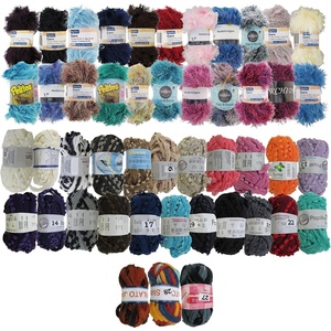 image:imageJubileeYarn Feather Whimsy Eyelash Yarn  50gSkein Fine Polyester Fur  Peacock  6 SkeinsSurprise Assorted Package