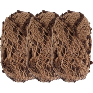 image:imageJubileeYarn Fishnet Pom Pom Yarn  100gSkein  Sandstone  3 Skeins02 Sandstone