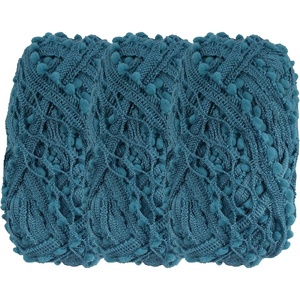 image:imageJubileeYarn Fishnet Pom Pom Yarn  100gSkein  Sandstone  3 Skeins03 Shade