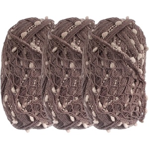 image:imageJubileeYarn Fishnet Pom Pom Yarn  100gSkein  Sandstone  3 Skeins04 Cookies and Cream
