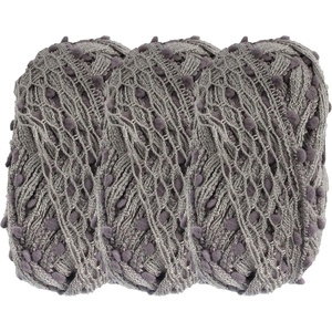 image:imageJubileeYarn Fishnet Pom Pom Yarn  100gSkein  Sandstone  3 Skeins08 Greyshade