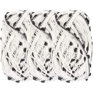 image:imageJubileeYarn Fishnet Pom Pom Yarn  100gSkein  Sandstone  3 Skeins33 Panda