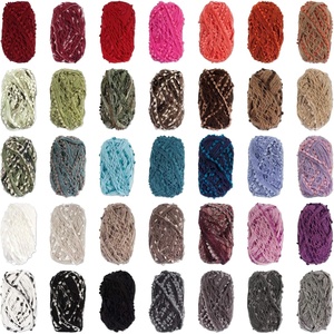 image:imageJubileeYarn Fishnet Pom Pom Yarn  100gSkein  Sandstone  3 SkeinsVariety Package