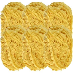 image:imageJubileeYarn Fishnet Pom Pom Yarn  50g Mini Bonbons  White  6 SkeinsBanana