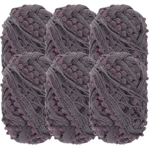 image:imageJubileeYarn Fishnet Pom Pom Yarn  50g Mini Bonbons  White  6 SkeinsCarbon