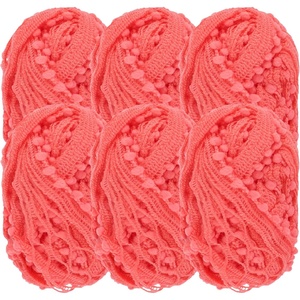 image:imageJubileeYarn Fishnet Pom Pom Yarn  50g Mini Bonbons  White  6 SkeinsCoral