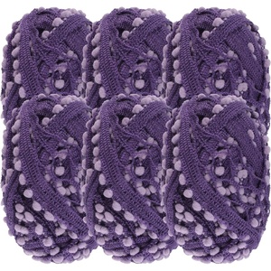 image:imageJubileeYarn Fishnet Pom Pom Yarn  50g Mini Bonbons  White  6 SkeinsPlum