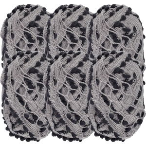 image:imageJubileeYarn Fishnet Pom Pom Yarn  50g Mini Bonbons  White  6 SkeinsWhirlwind