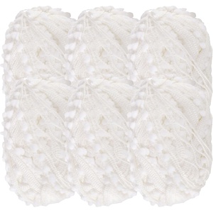 image:imageJubileeYarn Fishnet Pom Pom Yarn  50g Mini Bonbons  White  6 SkeinsWhite
