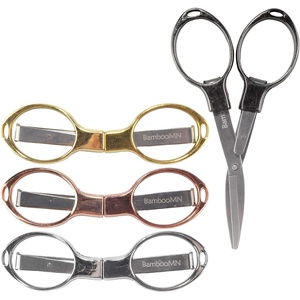 image:imageJubileeYarn Folding Scissors TSA Compliant and Portable Compact Safe Travel Scissors Stainless Steel Retractable  4 UnitsAssortment C