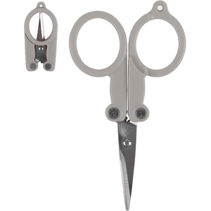 image:imageJubileeYarn Folding Scissors TSA Compliant and Portable Compact Safe Travel Scissors Stainless Steel Retractable  4 UnitsGenerous Grey