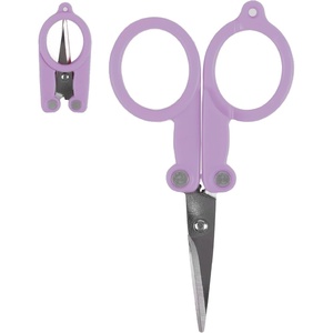 image:imageJubileeYarn Folding Scissors TSA Compliant and Portable Compact Safe Travel Scissors Stainless Steel Retractable  4 UnitsLoyal Lavender