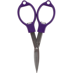 image:imageJubileeYarn Folding Scissors TSA Compliant and Portable Compact Safe Travel Scissors Stainless Steel Retractable  4 UnitsPurple