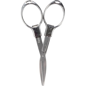 image:imageJubileeYarn Folding Scissors TSA Compliant and Portable Compact Safe Travel Scissors Stainless Steel Retractable  4 UnitsSilver