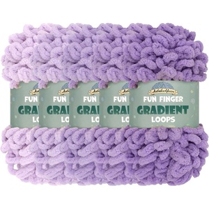 image:imageJubileeYarn Fun Finger Gradient Loops Yarn  100gSkein Jumbo Polyester  Juno  4 Skeins601 Summanus