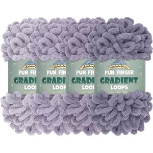 image:imageJubileeYarn Fun Finger Gradient Loops Yarn  100gSkein Jumbo Polyester  Juno  4 Skeins602 Mors