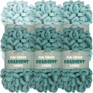 image:imageJubileeYarn Fun Finger Gradient Loops Yarn  100gSkein Jumbo Polyester  Juno  4 Skeins604 Caelus