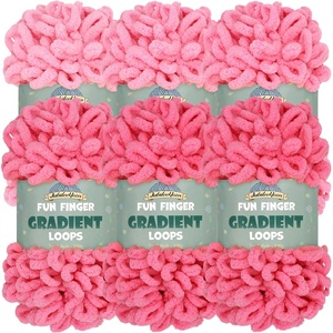 image:imageJubileeYarn Fun Finger Gradient Loops Yarn  100gSkein Jumbo Polyester  Juno  4 Skeins609 Venus