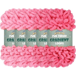 image:imageJubileeYarn Fun Finger Gradient Loops Yarn  100gSkein Jumbo Polyester  Juno  4 Skeins609 Vulcan