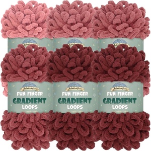 image:imageJubileeYarn Fun Finger Gradient Loops Yarn  100gSkein Jumbo Polyester  Juno  4 Skeins612 Mars