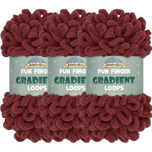 image:imageJubileeYarn Fun Finger Gradient Loops Yarn  100gSkein Jumbo Polyester  Juno  4 Skeins612 Molae